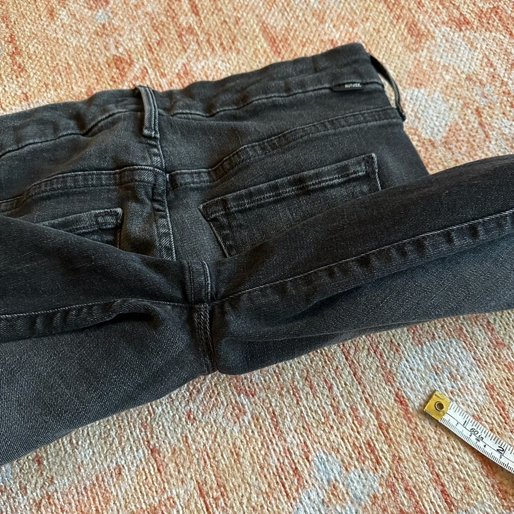Mother High Waisted Looker Ankle Fray in Night Hawk Washed Black size 25 - Picture 11 of 13